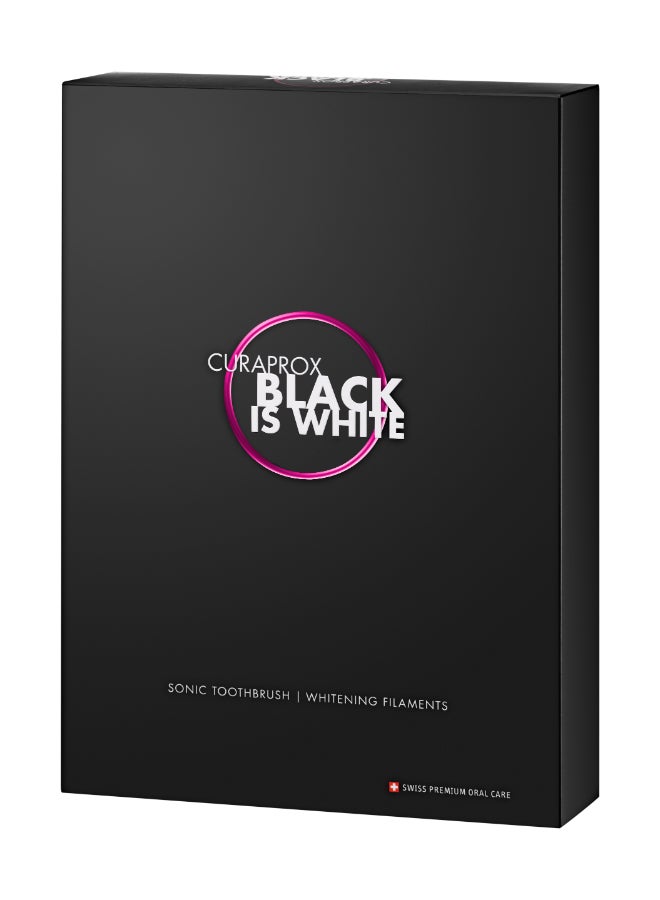 CURAPROX Black is White Hydrosonic Sonic Toothbrush - Electric Toothbrush for Adults with 3 Cleaning Levels. - Image 4