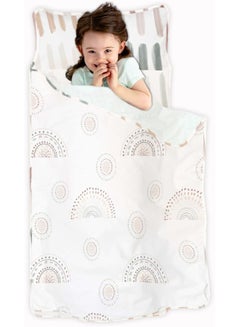 JumpOff Jo JumpOff Jo - Toddler Nap Mat for Preschool, Daycare, and Kindergarten - Sleeping Bag for Kids with Removable Pillow and Ultra Soft Blanket  - Image 1