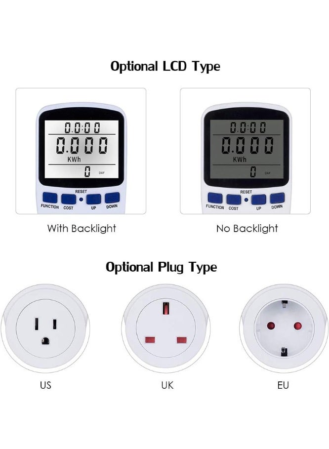 VIUAUAX Metering socket volume meter power monitor smart meter smart socket power meter.Display Electricity Usage Power Socket - Image 5