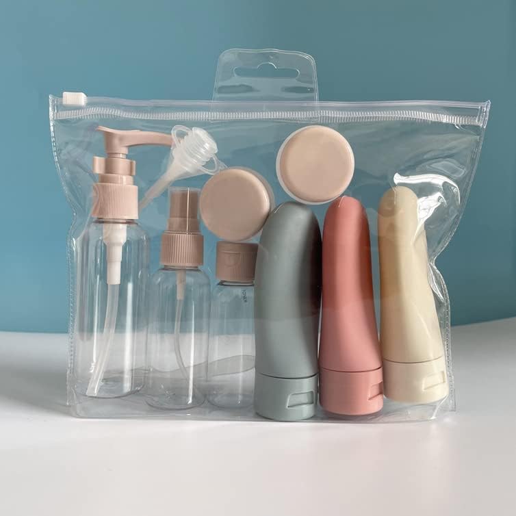 PiyuBind Travel Bottles Set For Toiletries Travel Size Containers Leak Proof Silicone Squeezable Spray Bottles Jars For Women Men, For Shampoo Lotion Body Wash-10 Pack (60 Ml, 80 Ml, Multicolour) - Image 4