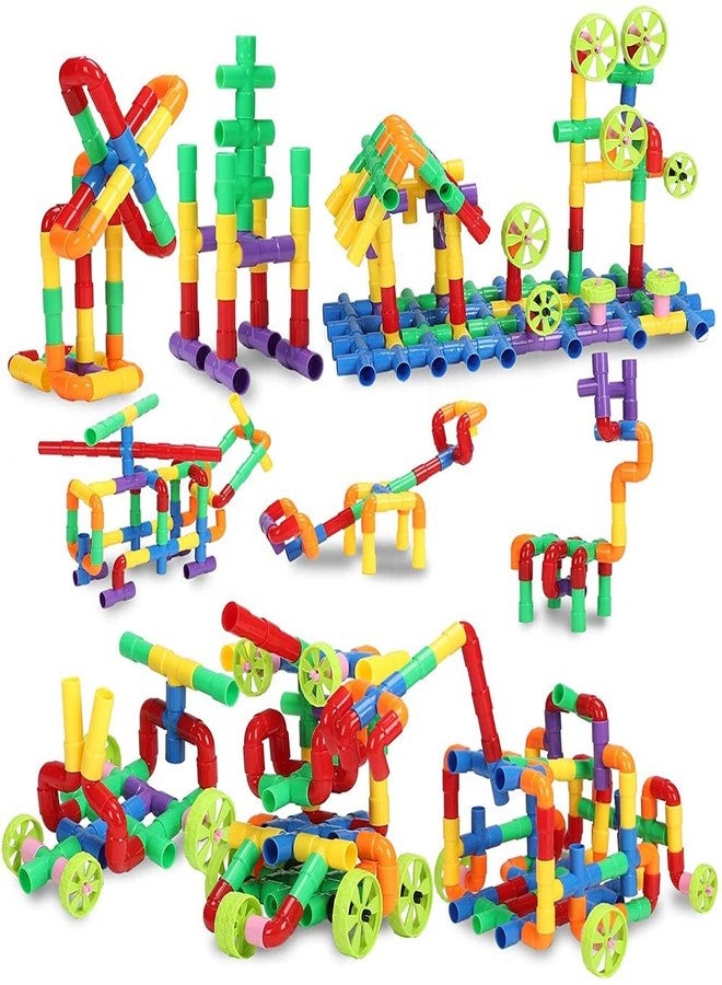 PULSBERY Plastic Kids Building Block Toys Game Playset for 3-8 Years Old Kids Boys & Girls,Random Color (85 Piece Pipe Puzzle+200 Piece Bullet Block) - Image 5