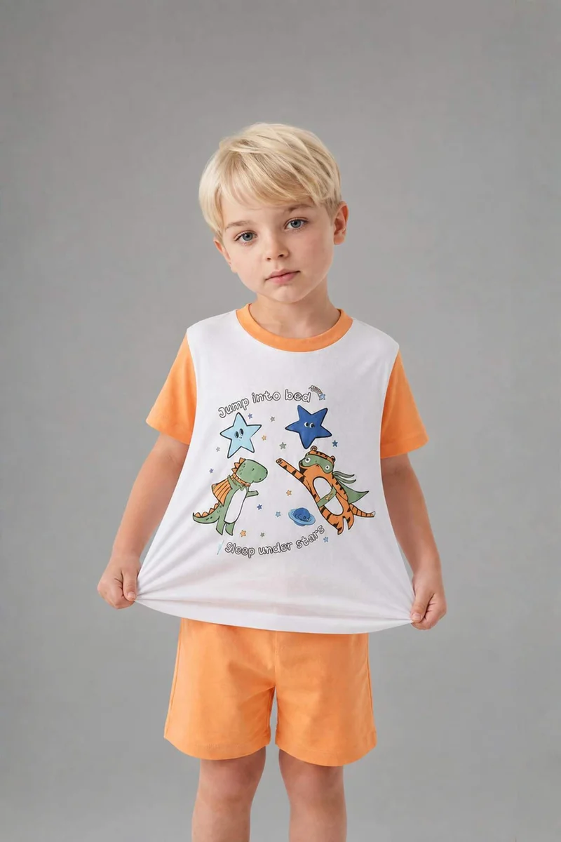 ديفاكتو Baby Boy 2 piece Regular Fit Animal Knitted Pyjamas