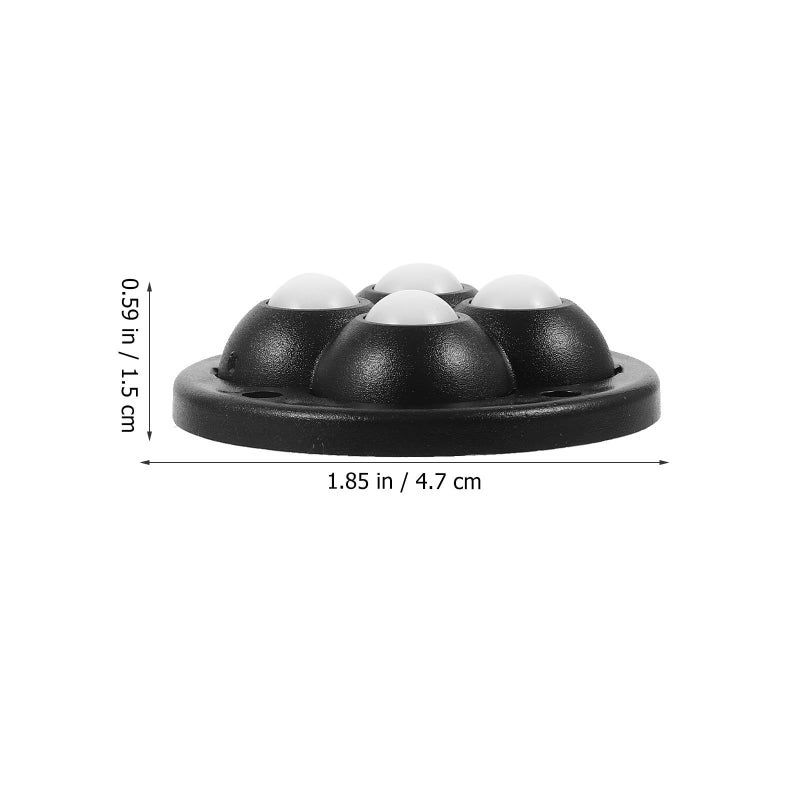 4Pcs Self Adhesive Nylon Caster Wheels 360 Swivel Silent Ball Bearing For Furniture Storage Box - Image 2
