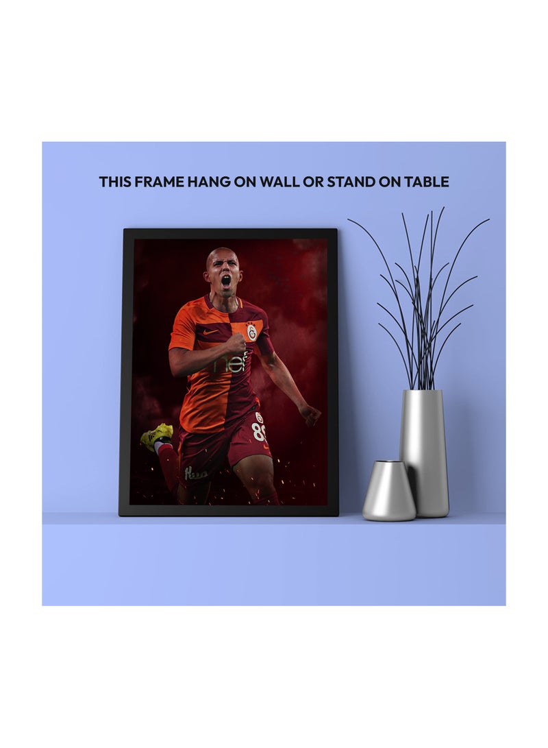 Algeria Soccer Player Photo Frame Sports Theme Picture Frame Perfect for Football Sports Gifts for Soccer Ball Fans on Birthday Thanksgiving Football Fans Wall Poster Frame - Image 4