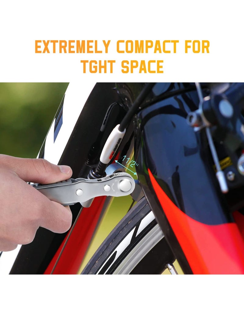 1/4-Inch Drive Mini Ratchet Screwdriver Set, 90 Degree Offset Screwdriver High Torque Low Profile Ratchet Angled Screwdriver High TorqueRight Angle EDC Tool with 4 Multifunctional Drill Bits - Image 5