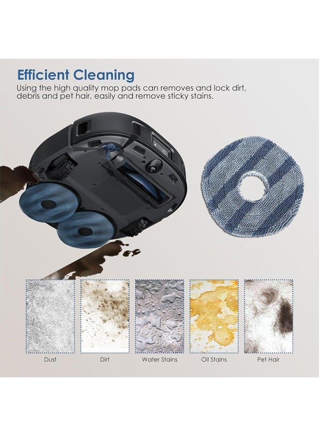 Generic 17PCS Spare Parts Compatible with eufy X10 Pro Omni Robot Vacuums Replacement Parts, 4 Dust Bags, 4 Washable Vacuum Mop Cloths, 4 Side Brushes, 4 HEPA Filters, 1 Main Brush, X10 Pro Omni Accessories  - Image 4