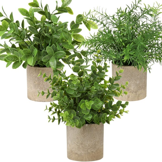 3 PCS ARTIFICIAL PLANTS INDOOR IN POTS FAKE PLANTS DECOR SMALL PLASTIC FAKE PLANTS POTTED FAUX PLANTS FOR HOME OFFICE DESK BEDROOM LIVING ROOM HOUSE DECORATIONS