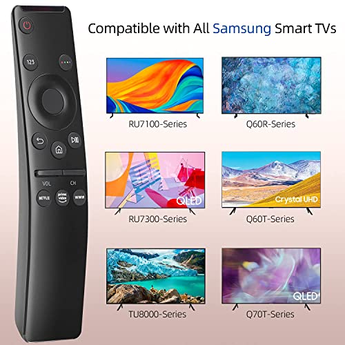 KPDP Universal Remote Control Replacement for Samsung Smart TV Remote All Samsung LED QLED LCD UHD SUHD HDTV 4K 8K 3D Crystal HDR Curved Frame Smart TV, with Netflix, Prime Video, WWW Button - Image 2