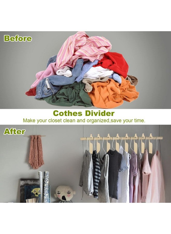 DAJAVE 21 Pack Blank Clothing Rack Divider, Wooden Closet Size Divider, Closet Dividers Hanging Closet Dividers for Home Nursery Baby Clothes - Image 4