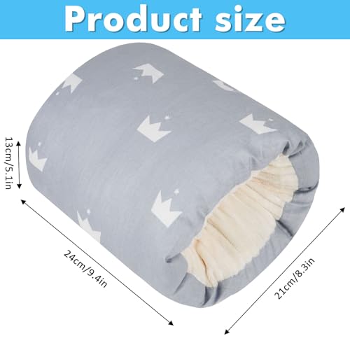 TEUOPIOE Baby Feeding Arm Pillow,Soft Cotton Bottle Nursing Arm Pillows for Newborn,Breastfeeding Pillows for More Support for Mom and Baby,Portable and Washable,Ergonomic Nursing Essentials(Grey Crown) - Image 3