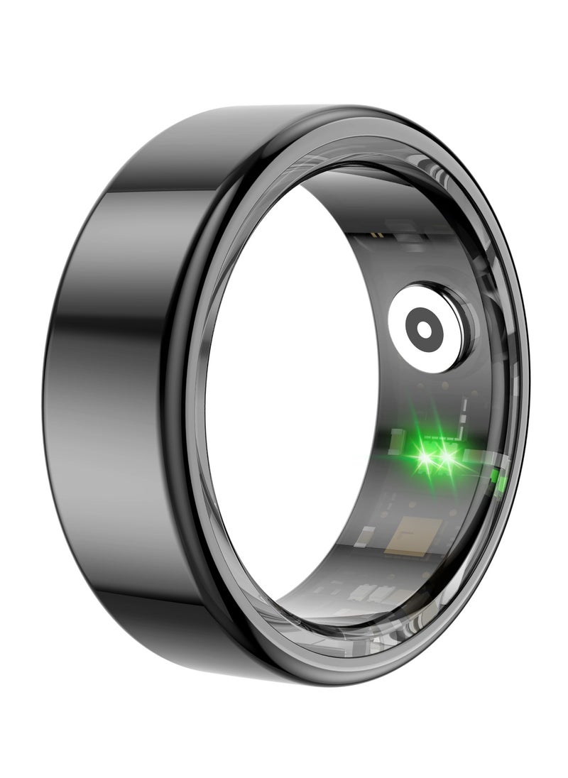 GULFLINK Smart Fitness Ring With Heart Rate, Oxygen, Sleep and Sports Tracking, IP68 Waterproof, Magnetic Charging, Size 11(Black).  - Image 1