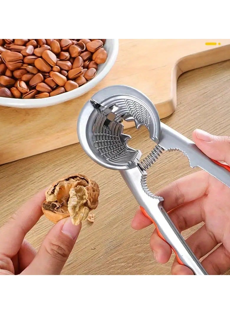 Goolsky 1pc Metal Walnut Cracker Clamp - Multi-Functional Nut Opener Tool for Pecans, Hazelnuts - Durable Household Kitchen Gadget with Non-Slip Handle - Image 3