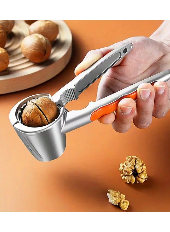 Goolsky 1pc Metal Walnut Cracker Clamp - Multi-Functional Nut Opener Tool for Pecans, Hazelnuts - Durable Household Kitchen Gadget with Non-Slip Handle - Image 1