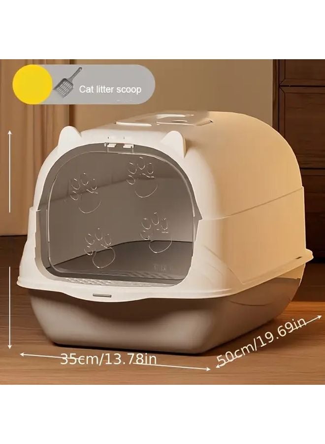 صندوق فضلات ذاتي التنظيف باللون الرمادي الفضائي الداكن مقاوم للروائح لا يتطلب تجريف سهل التنظيف - Image 5