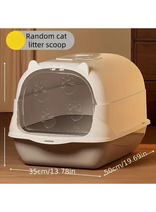 صندوق فضلات ذاتي التنظيف باللون الرمادي الفضائي الداكن مقاوم للروائح لا يتطلب تجريف سهل التنظيف - Image 1