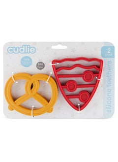 Cudlie 2Pack Food Grade Silicone Teether Bpa Free Fun Food Shapes For Soothing Baby'S Sore Gums  - Image 3