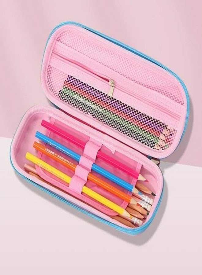 AirSky Geometry Small EVA Pencil Case - Panda Theme Pink | School Pencil Cases for Boys and Girls | Birthday Gifts for Boys and Girls | Hardtop Pencil Cases for Boys and Girl Pack of 1 (ICE-Cream) - Image 2