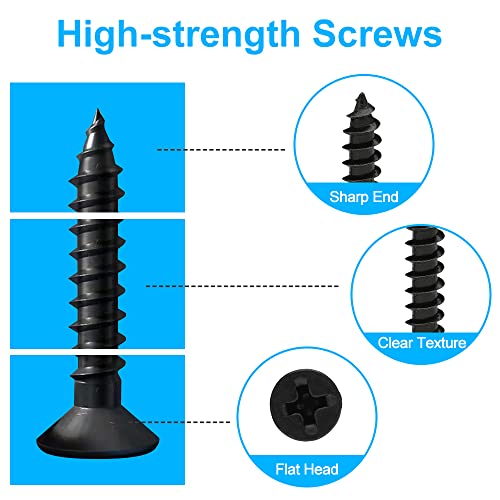 Vicuna R 40PCS L Brace, Black Small L Brackets for Wood, Stainless Steel Corner Brace, Metal Right Angle Bracket for Furniture - 80PCS Screws (0.79 x 0.79 inch) - Image 3
