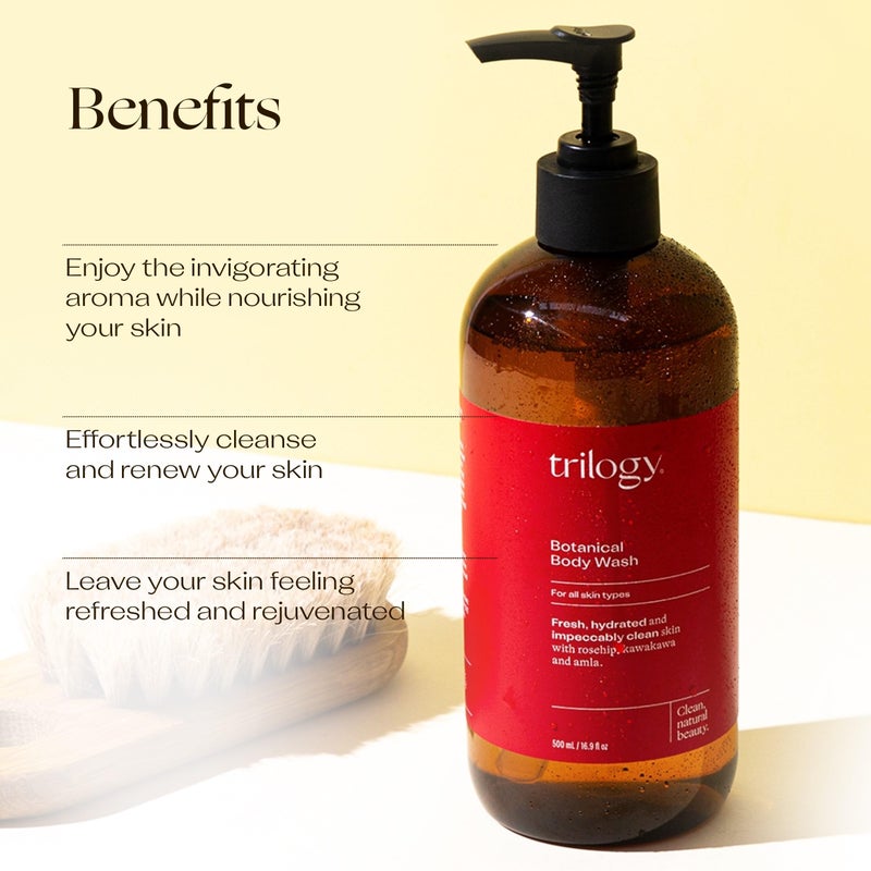 Trilogy Botanical Body Wash, Luxurious Spa Experience with Rosehip Oil, 16.9 fl oz - Image 3