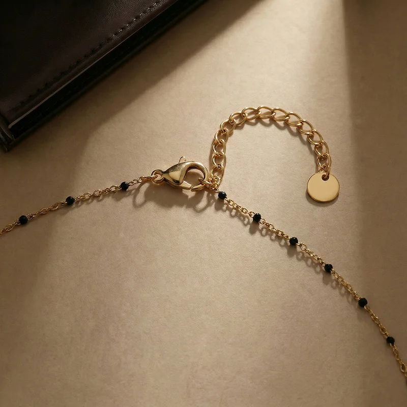 Palmonas  PALMONAS Crystal Disc Glow Demifine Mangalsutra Chain Necklace for Women | 18K Gold Plated, Waterproof & Anti-Tarnish for Women | Best Price UAE