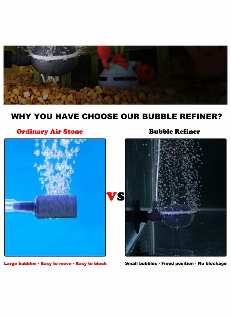 null - Adjustable Bubble Refiner, Aquarium Air Stone Fish Tank Nano Bubble Stone Kit with Control Valve Quiet Super-High Dissolved Oxygen Diffuser Makes Super Tiny Bubbles for Fish Tank and Hydroponic - Image 1