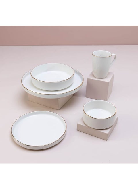 Set of 30 The Luxe Dinner Set-White