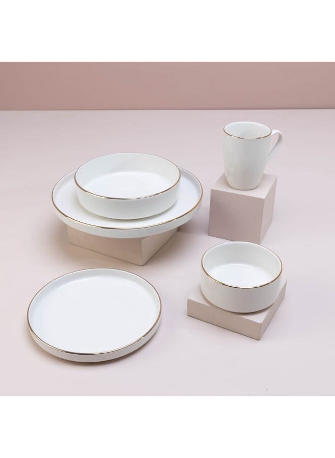 Set of 30 The Luxe Dinner Set-White