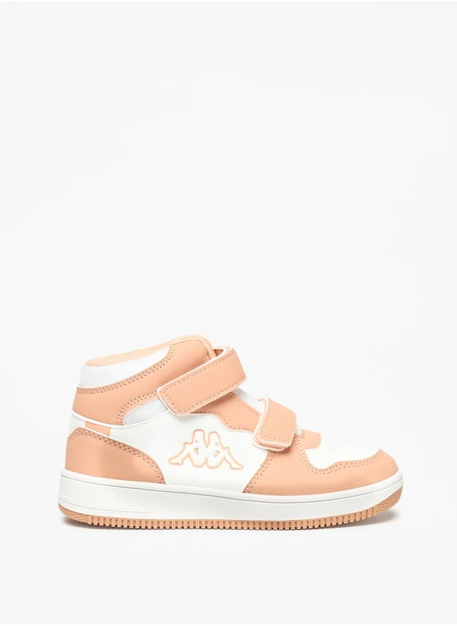 Kappa Girls' Panelled High Top Sneakers with Hook and Loop Closure