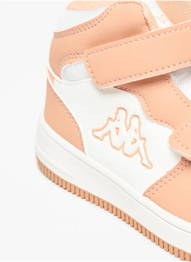 Kappa Girls' Panelled High Top Sneakers with Hook and Loop Closure