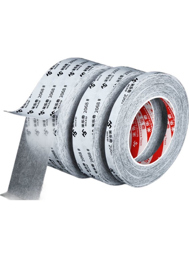 Miloch Milaiqi 2068 Semi-Transparent Strong Double-Sided Tape For Stationery, Crafts, Home Use, High Adhesion, Strong Adhesion, Sticks Firmly, Not Easy To Fall Off, 50Mm Wide, 50 Meters Long [1 Roll] - Image 1