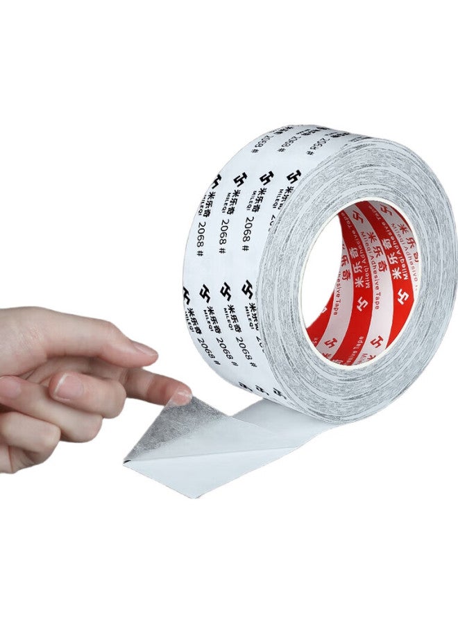 Miloch Milaiqi 2068 Semi-Transparent Strong Double-Sided Tape For Stationery, Crafts, Home Use, High Adhesion, Strong Adhesion, Sticks Firmly, Not Easy To Fall Off, 50Mm Wide, 50 Meters Long [1 Roll] - Image 2