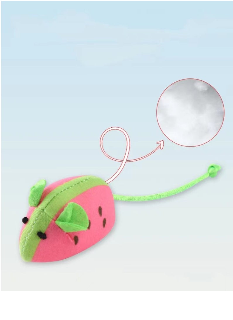 Generic - Catnip Cat Mice Toys Interactive Mouse Cat Toy for Indoor Adult Cats Kitten Kitty Baby Cat Chew Exercise Toy Fruit-Shaped Mice Cat Toy Set - 3PCS - Image 1