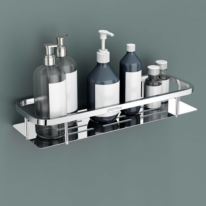 Plantex Stainless Steel 304 Grade Shelf for Bathroom/Kitchen Rack - Bathroom Accessories - (16X5 Inches-Chrome Finish) - Image 1