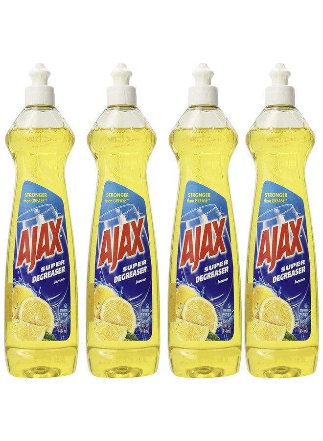Ajax Super Degreaser Dish Liquid, Lemon, 28 Ounce -Pack of 4 - Image 1
