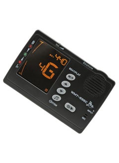 Thoraya Metronome Tuner Plastic Multifunctional Tuner with Human Voice Count Beat for Guitar Violin Ukulele Black  - Image 2