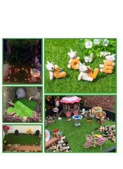 Generic Garden Grass Artificial Garden Grass, Miniature Life Like Fairy Artificial Craft Grass for Dollhouse Ornament Micro Landscape Artificial Moss Grass DIY Grass Decoration 6 Pack  - Image 3