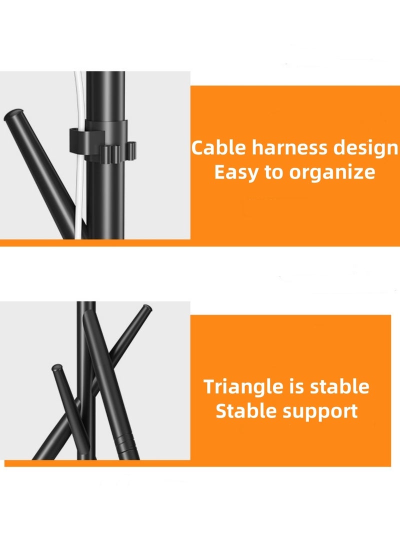 شو وو حامل شاشة أرضي قابل لتعديل الارتفاع، مناسب لشاشات 27-55 بوصة، بمسافة فتحة VESA 100*100-200*200 مم، مناسب لغرفة النوم وركن غرفة المعيشة - Image 3