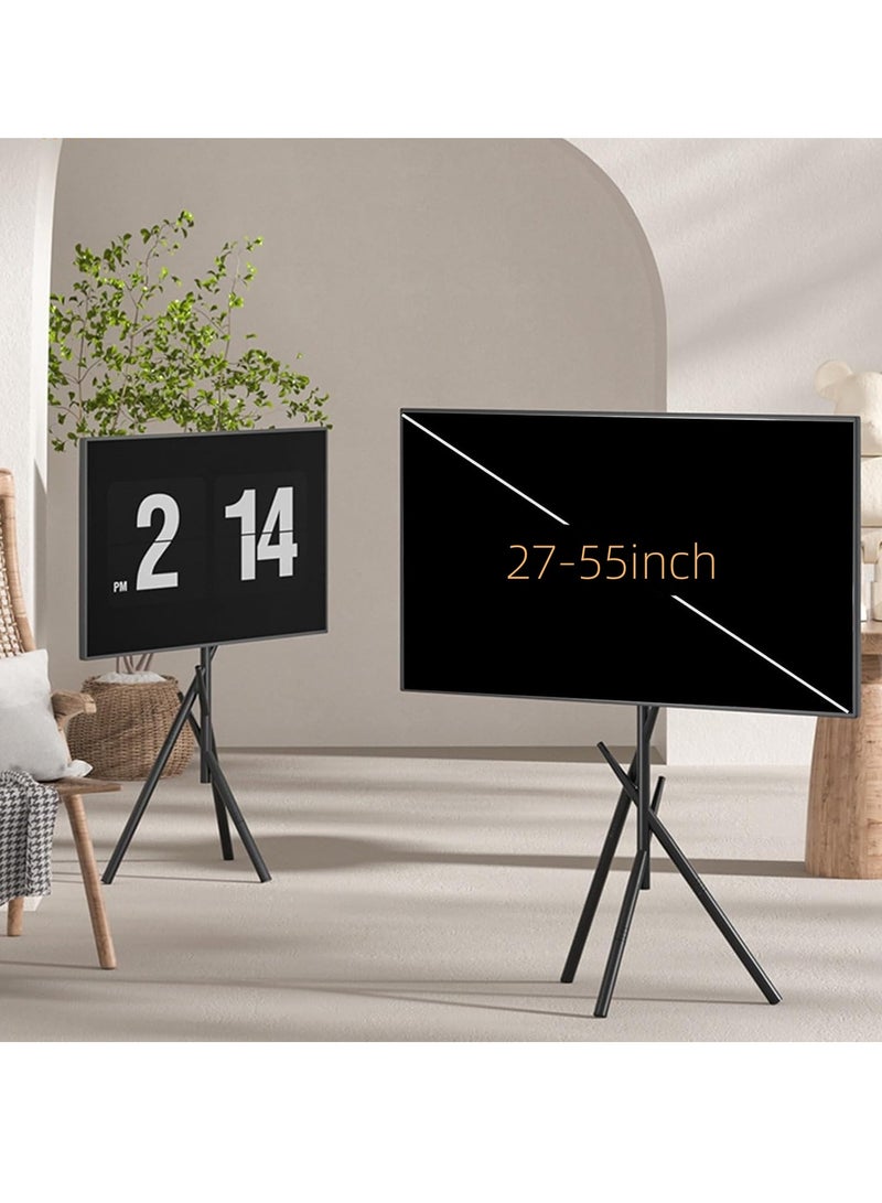 شو وو حامل شاشة أرضي قابل لتعديل الارتفاع، مناسب لشاشات 27-55 بوصة، بمسافة فتحة VESA 100*100-200*200 مم، مناسب لغرفة النوم وركن غرفة المعيشة - Image 4