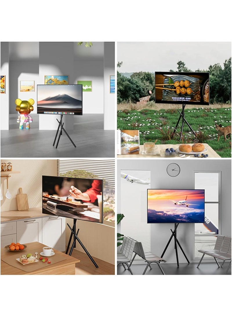 شو وو حامل شاشة أرضي قابل لتعديل الارتفاع، مناسب لشاشات 27-55 بوصة، بمسافة فتحة VESA 100*100-200*200 مم، مناسب لغرفة النوم وركن غرفة المعيشة - Image 2