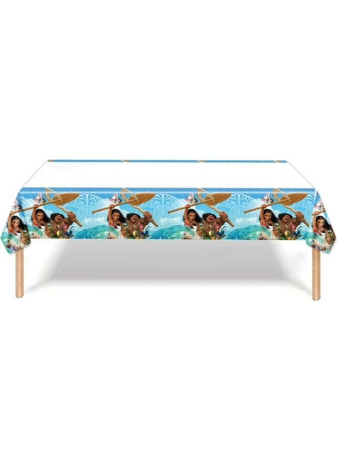 Moana Birthday Decorations Moana Tablecloth Disposable Tablecover Birthday Party Supplies for Baby Shower Rectangle Tables 70"X42"
