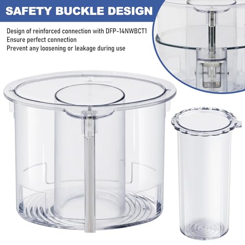 IHOUMEX 14-cup Large Pusher DLC-2014PT1 and Small Pusher DLC-2014SPT1-1, Compatible 4 Locking Tabs DLC-005AGTXT1 Bowl and DFP-14NWBCT1X Cover, Food Processor Parts Replacement Fits DFP-14 DLC-2014 - Image 4