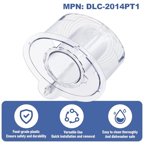 IHOUMEX 14-cup Large Pusher DLC-2014PT1 and Small Pusher DLC-2014SPT1-1, Compatible 4 Locking Tabs DLC-005AGTXT1 Bowl and DFP-14NWBCT1X Cover, Food Processor Parts Replacement Fits DFP-14 DLC-2014 - Image 5
