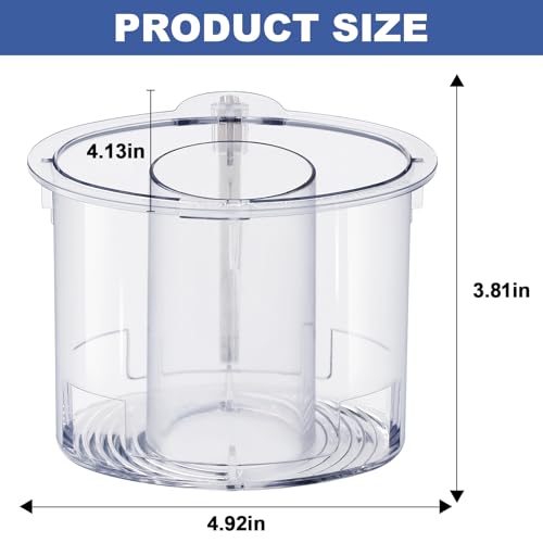 IHOUMEX 14-cup Large Pusher DLC-2014PT1 and Small Pusher DLC-2014SPT1-1, Compatible 4 Locking Tabs DLC-005AGTXT1 Bowl and DFP-14NWBCT1X Cover, Food Processor Parts Replacement Fits DFP-14 DLC-2014 - Image 2
