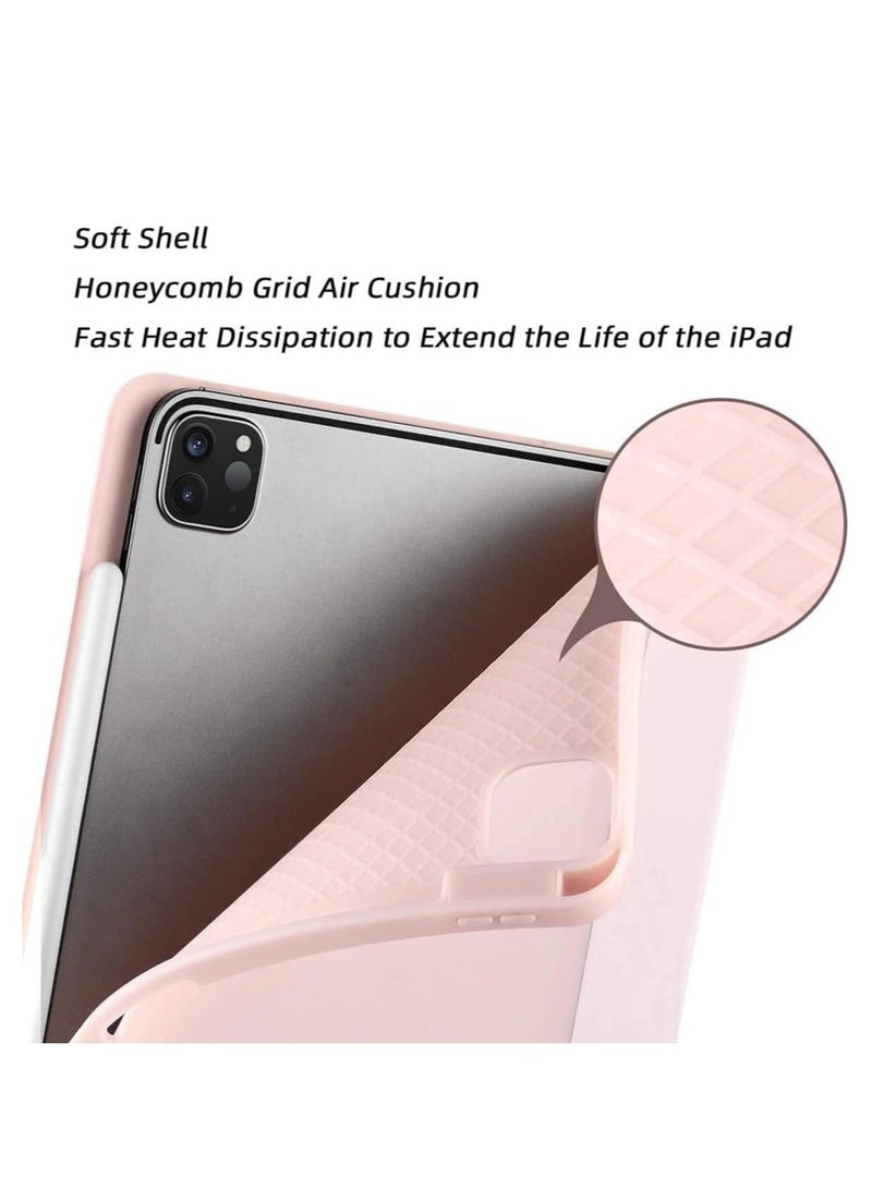راكسوم حافظة لجهاز iPad Pro 11 بوصة 2021 (الجيل الثالث) / 2020 (الجيل الثاني) مع حامل قلم رصاص [يدعم شحن/زوج قلم iPad الثاني] حامل ثلاثي الطي رفيع، غطاء حماية ذكي  - Image 3