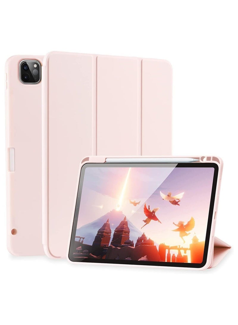 راكسوم حافظة لجهاز iPad Pro 11 بوصة 2021 (الجيل الثالث) / 2020 (الجيل الثاني) مع حامل قلم رصاص [يدعم شحن/زوج قلم iPad الثاني] حامل ثلاثي الطي رفيع، غطاء حماية ذكي  - Image 1