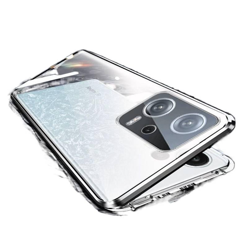 MS غطاء MagSafe، مقاوم للصدمات لـ Redmi Note 13 Pro، Silver Metal مغناطيسي باللون الفضي باللون الأحمر - Image 5