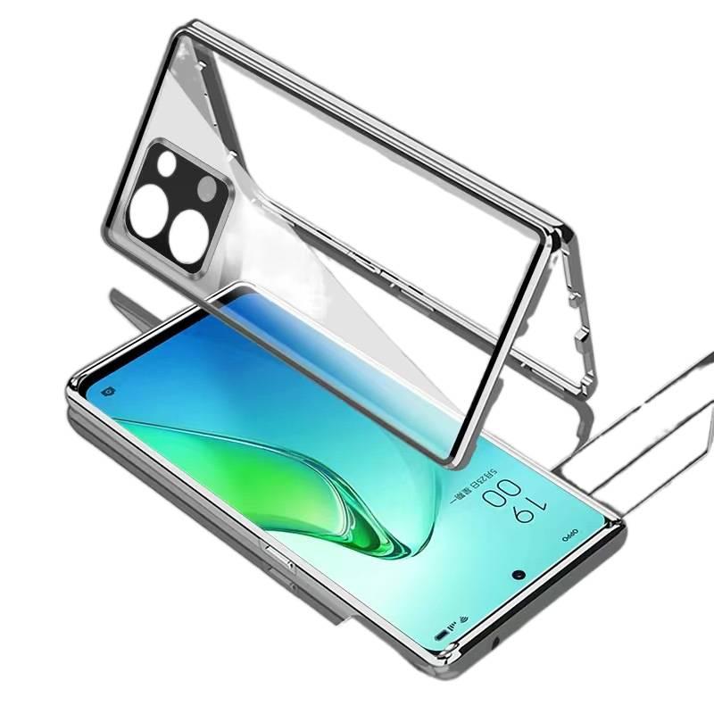 MS غطاء MagSafe، مقاوم للصدمات لـ Redmi Note 13 Pro، Silver Metal مغناطيسي باللون الفضي باللون الأحمر - Image 1