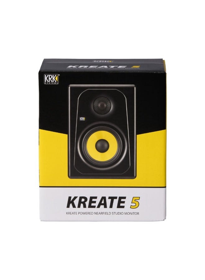 كي آر كي شاشة استوديو KRK Kreate 5 النشطة مع بلوتوث (أسود) - Image 4