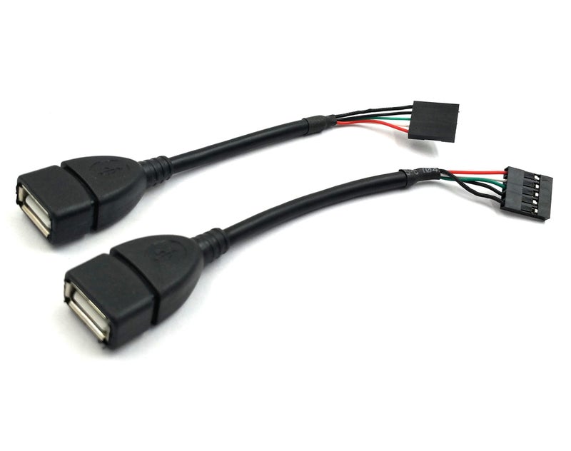 Duttek 5 Pin USB Header to Dupont Cable, USB 2.0 Type A Female to Dupont 5 Pin Female Header Motherboard Cable Cord (AF/5Pin 0.1M)(2-Pack) - Image 4