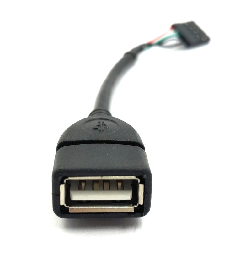 Duttek 5 Pin USB Header to Dupont Cable, USB 2.0 Type A Female to Dupont 5 Pin Female Header Motherboard Cable Cord (AF/5Pin 0.1M)(2-Pack) - Image 3